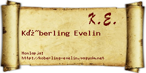 Köberling Evelin névjegykártya